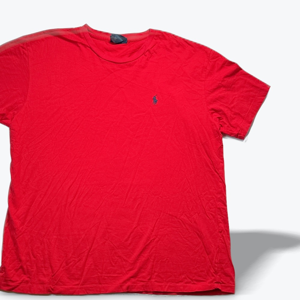 Polo Ralph Lauren Mens Large Red Cotton Short Sleeve Pony Logo T-Shirt L